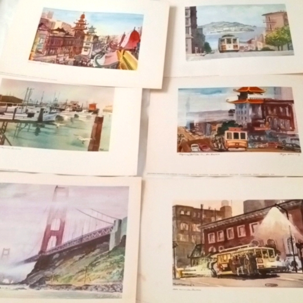 Vintage San Francisco Floyd Hildebrand Prints Collection